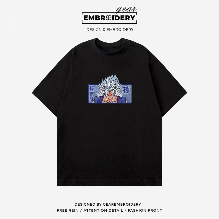 Gohan Dragon Ball Anime Embroidered Design Personalized Embroidered T Shirt Sweatshirt Hoodie Clothing DB020