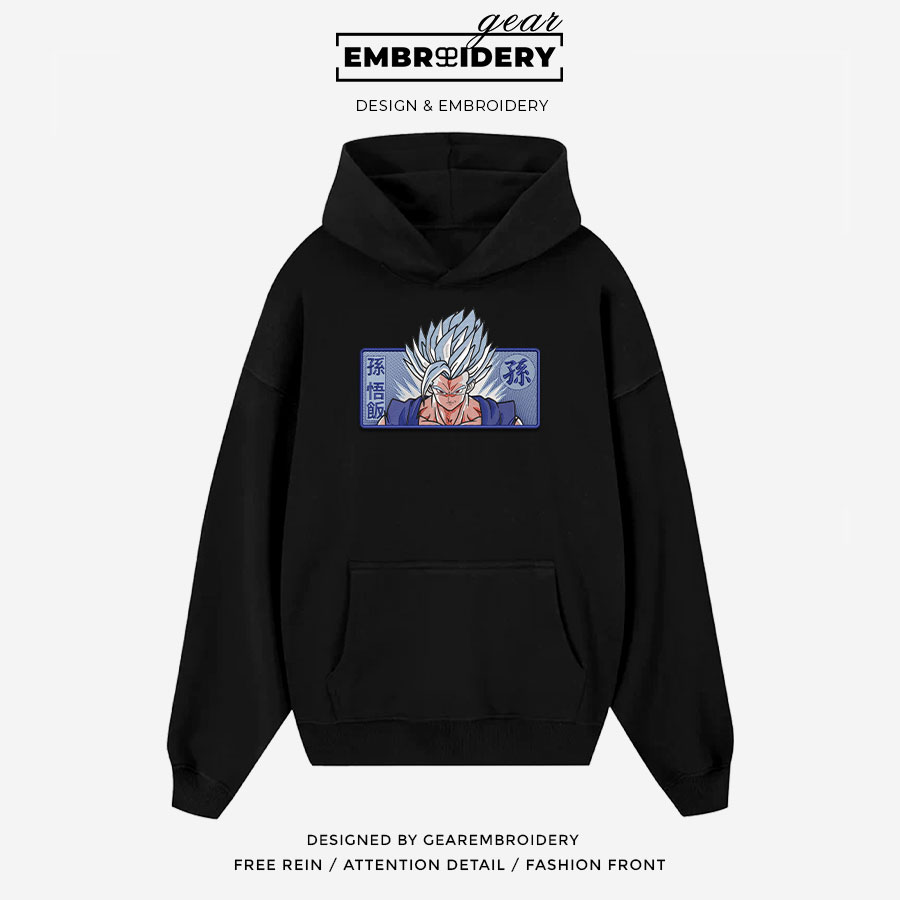 Gohan Dragon Ball Anime Embroidered Design Personalized Embroidered T Shirt Sweatshirt Hoodie Clothing DB020