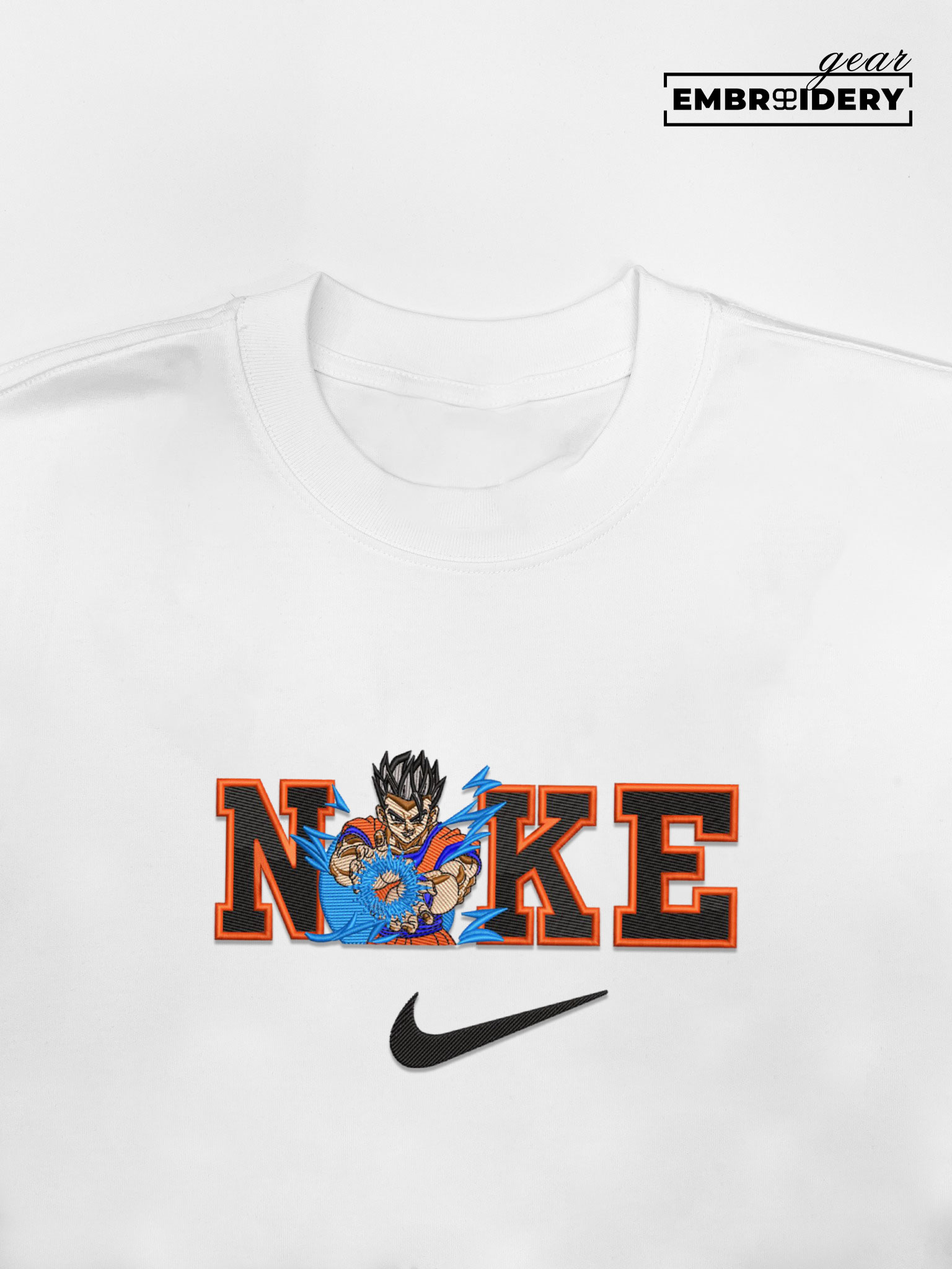 Gohan nike nike Dragon Ball Anime Embroidered Design Personalized Embroidered T Shirt Sweatshirt Hoodie Clothing DB022