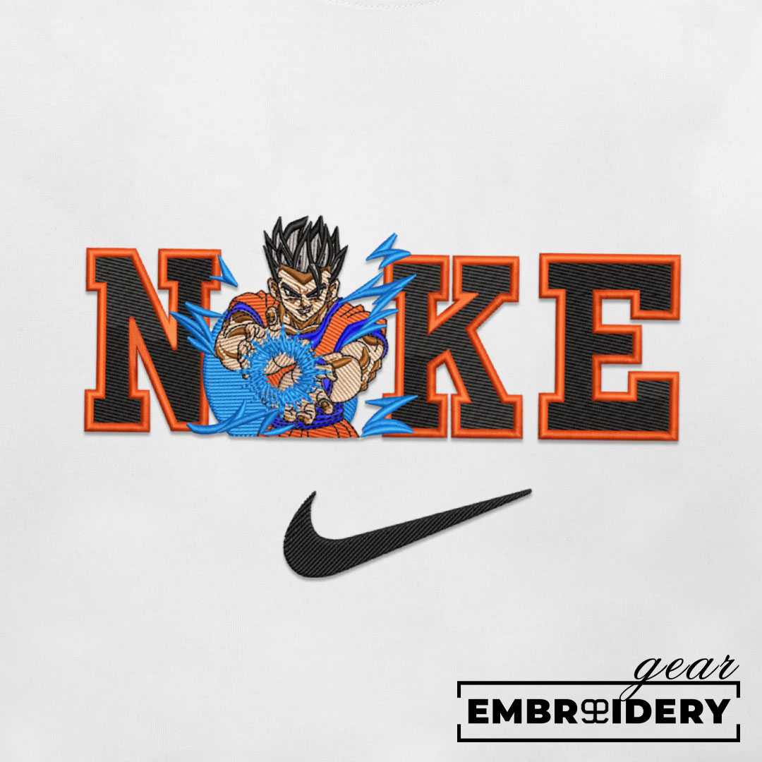 Gohan nike nike Dragon Ball Anime Embroidered Design Personalized Embroidered T Shirt Sweatshirt Hoodie Clothing DB022