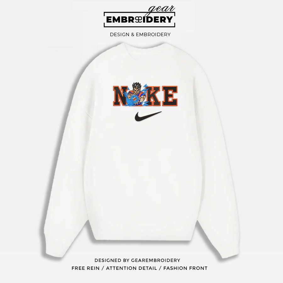 Gohan nike nike Dragon Ball Anime Embroidered Design Personalized Embroidered T Shirt Sweatshirt Hoodie Clothing DB022