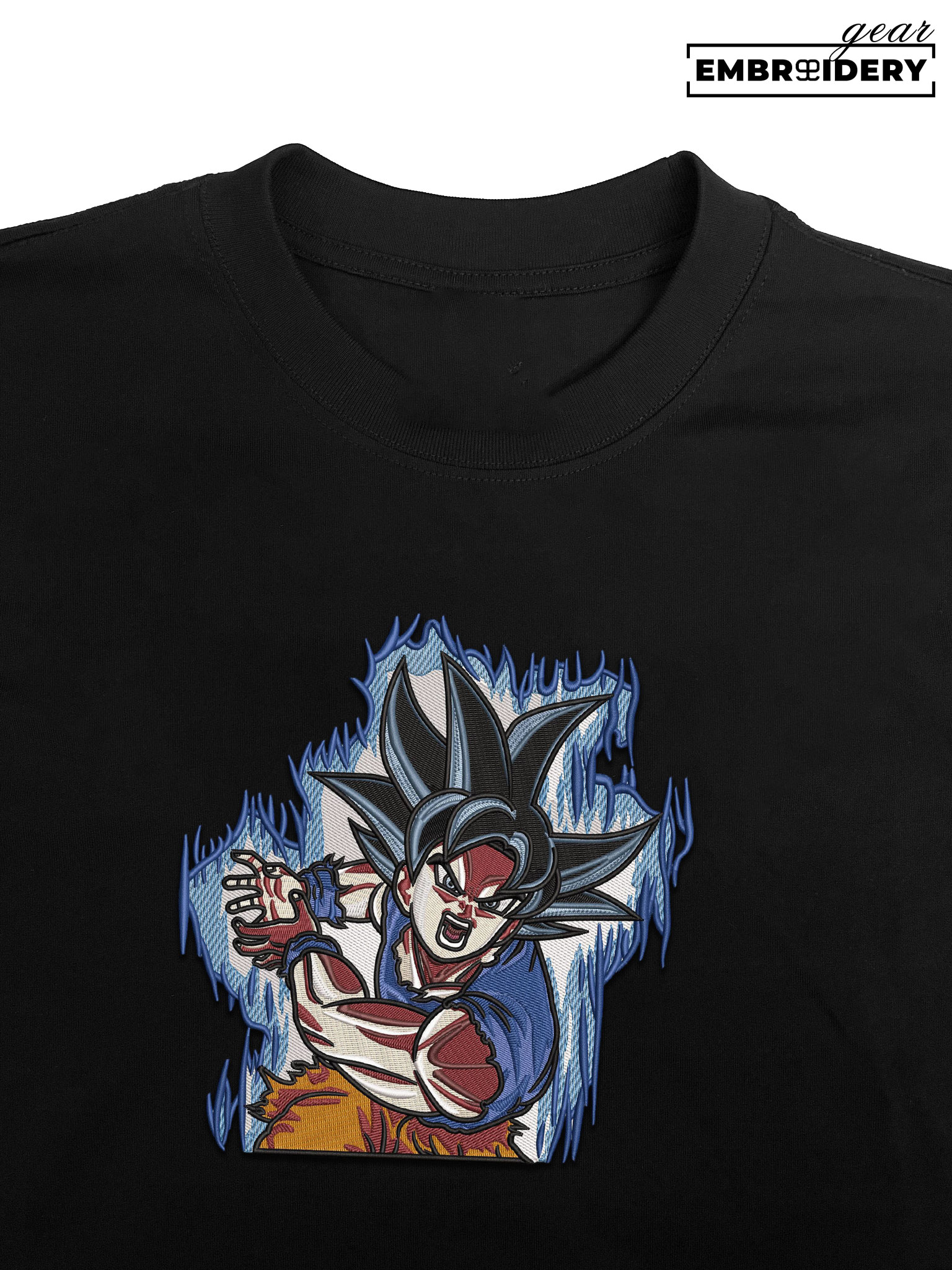 Goku attack Dragon Ball Anime Embroidered Design Personalized Embroidered T Shirt Sweatshirt Hoodie Clothing DB024