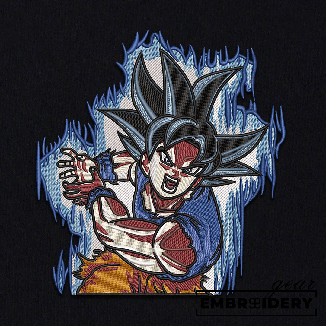 Goku attack Dragon Ball Anime Embroidered Design Personalized Embroidered T Shirt Sweatshirt Hoodie Clothing DB024