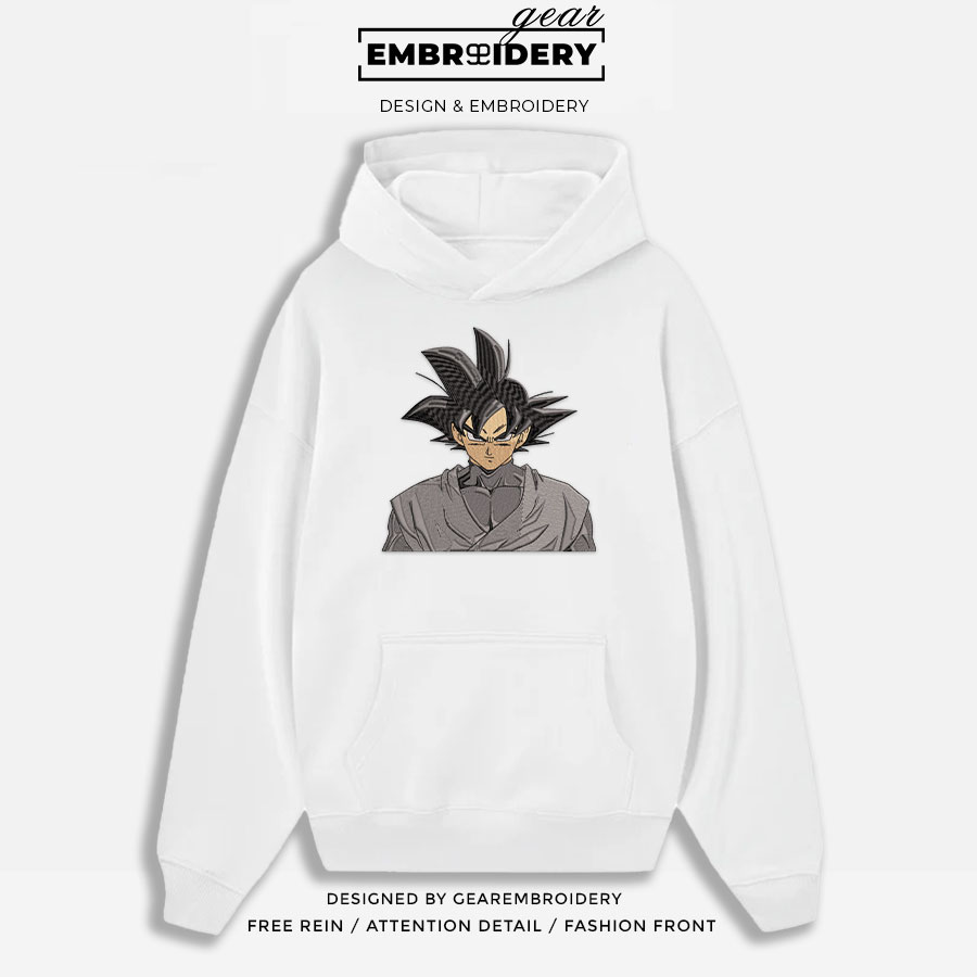 Goku black Dragon Ball Anime Embroidered Design Personalized Embroidered T Shirt Sweatshirt Hoodie Clothing DB026