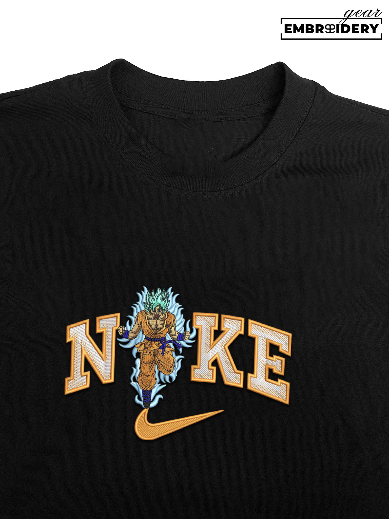 Goku blue nike nike Dragon Ball Anime Embroidered Design Personalized Embroidered T Shirt Sweatshirt Hoodie Clothing DB027