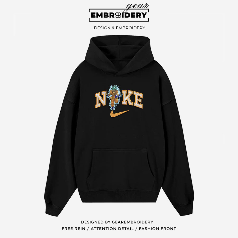 Goku blue nike nike Dragon Ball Anime Embroidered Design Personalized Embroidered T Shirt Sweatshirt Hoodie Clothing DB027