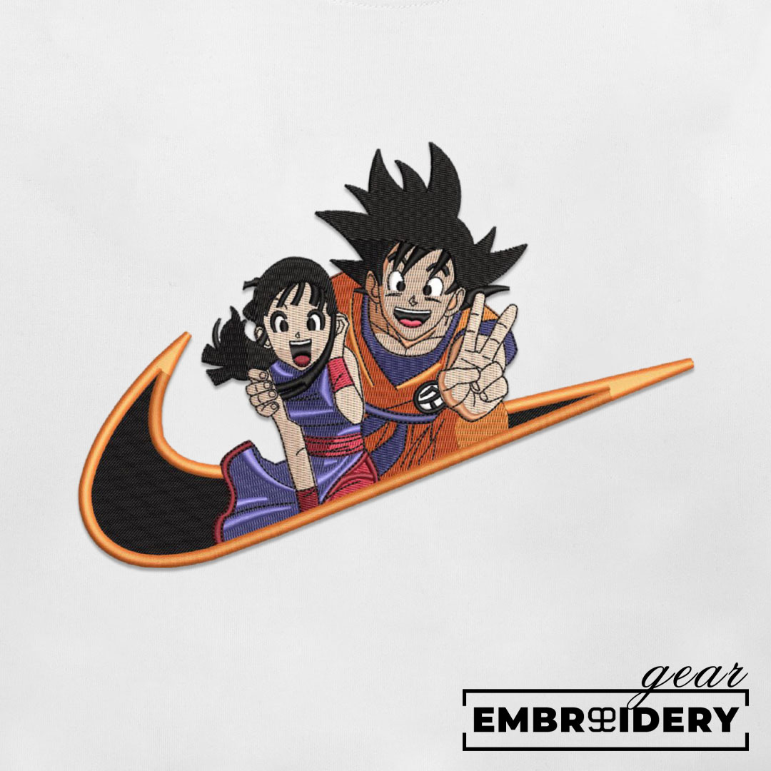 Goku chichi swoosh nike Dragon Ball Anime Embroidered Design Personalized Embroidered T Shirt Sweatshirt Hoodie Clothing DB029