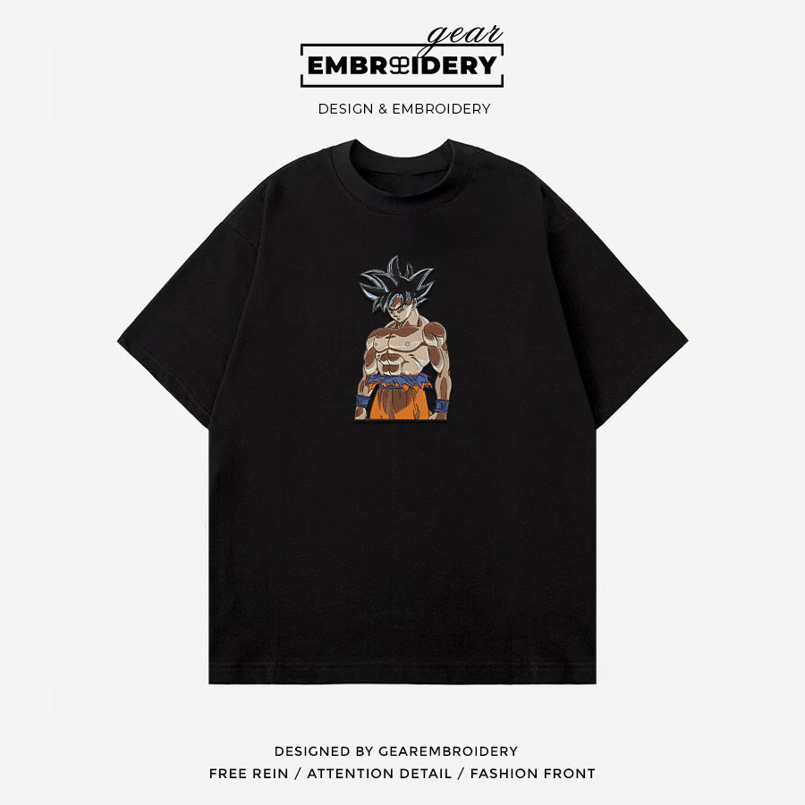 Goku Dragon Ball Anime Embroidered Design Personalized Embroidered T Shirt Sweatshirt Hoodie Clothing DB030