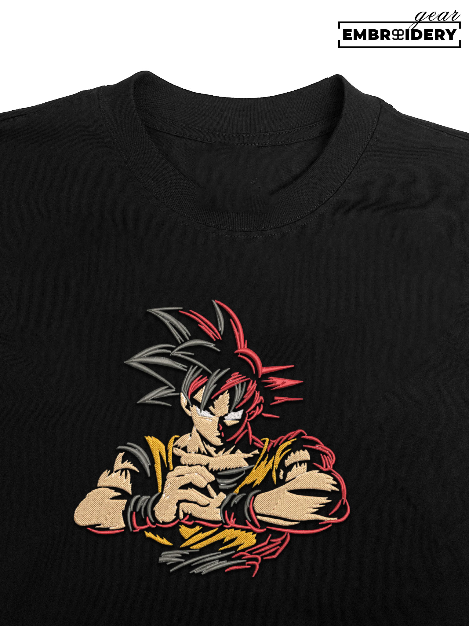 Goku Dragon Ball Anime Embroidered Design Personalized Embroidered T Shirt Sweatshirt Hoodie Clothing DB034