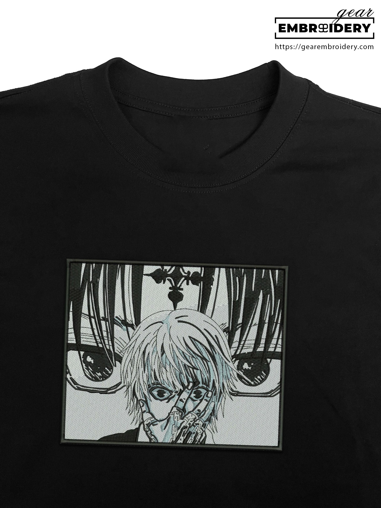Chrollo x kurapika Hunter x Hunter Anime Embroidered Design Personalized Embroidered T Shirt Sweatshirt Hoodie Clothing HXH005