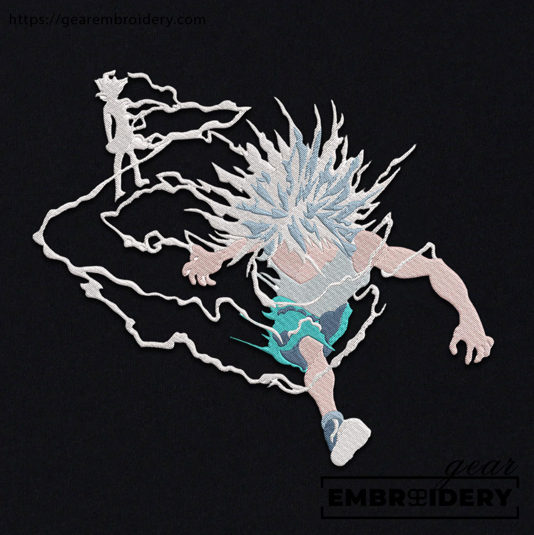 Godspeed Killua Hunter x Hunter Anime Embroidered Design Personalized Embroidered T Shirt Sweatshirt Hoodie Clothing HXH006