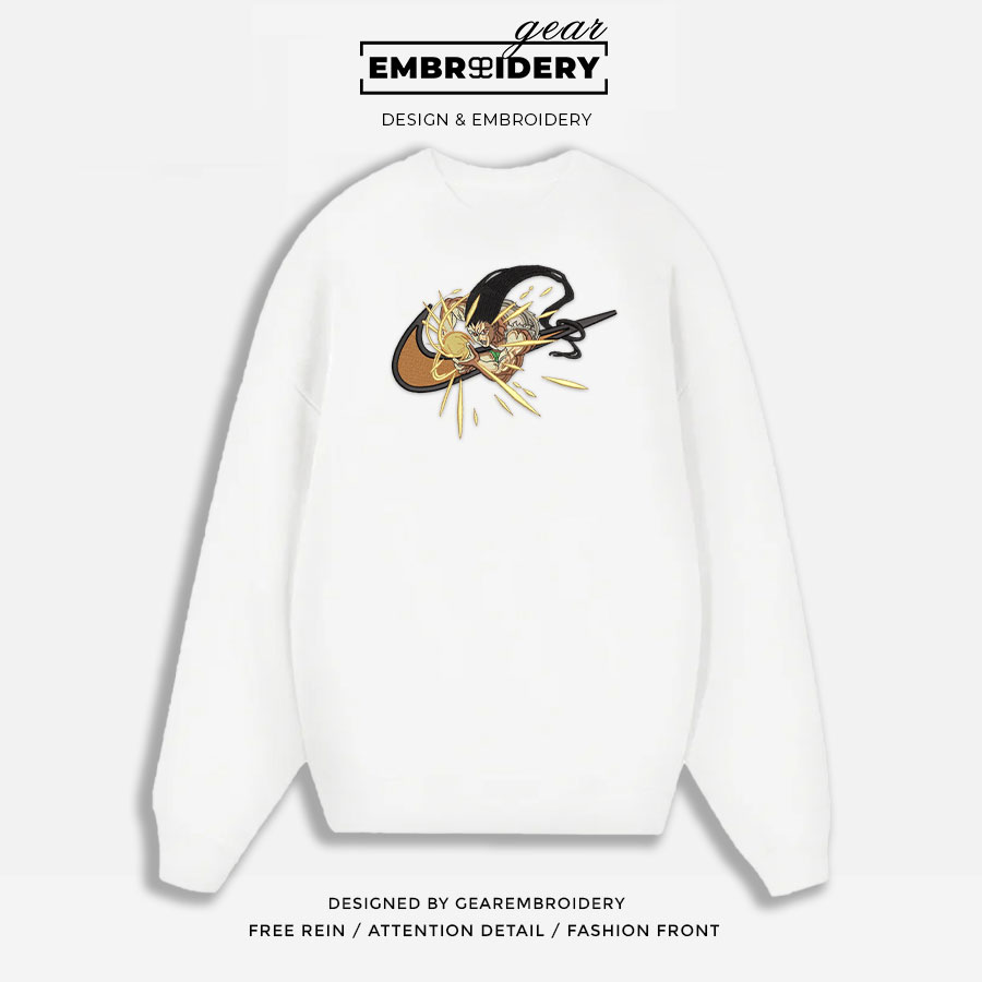 Gon attack swoosh Hunter x Hunter Nike Anime Embroidered Design Personalized Embroidered T Shirt Sweatshirt Hoodie Clothing HXH007