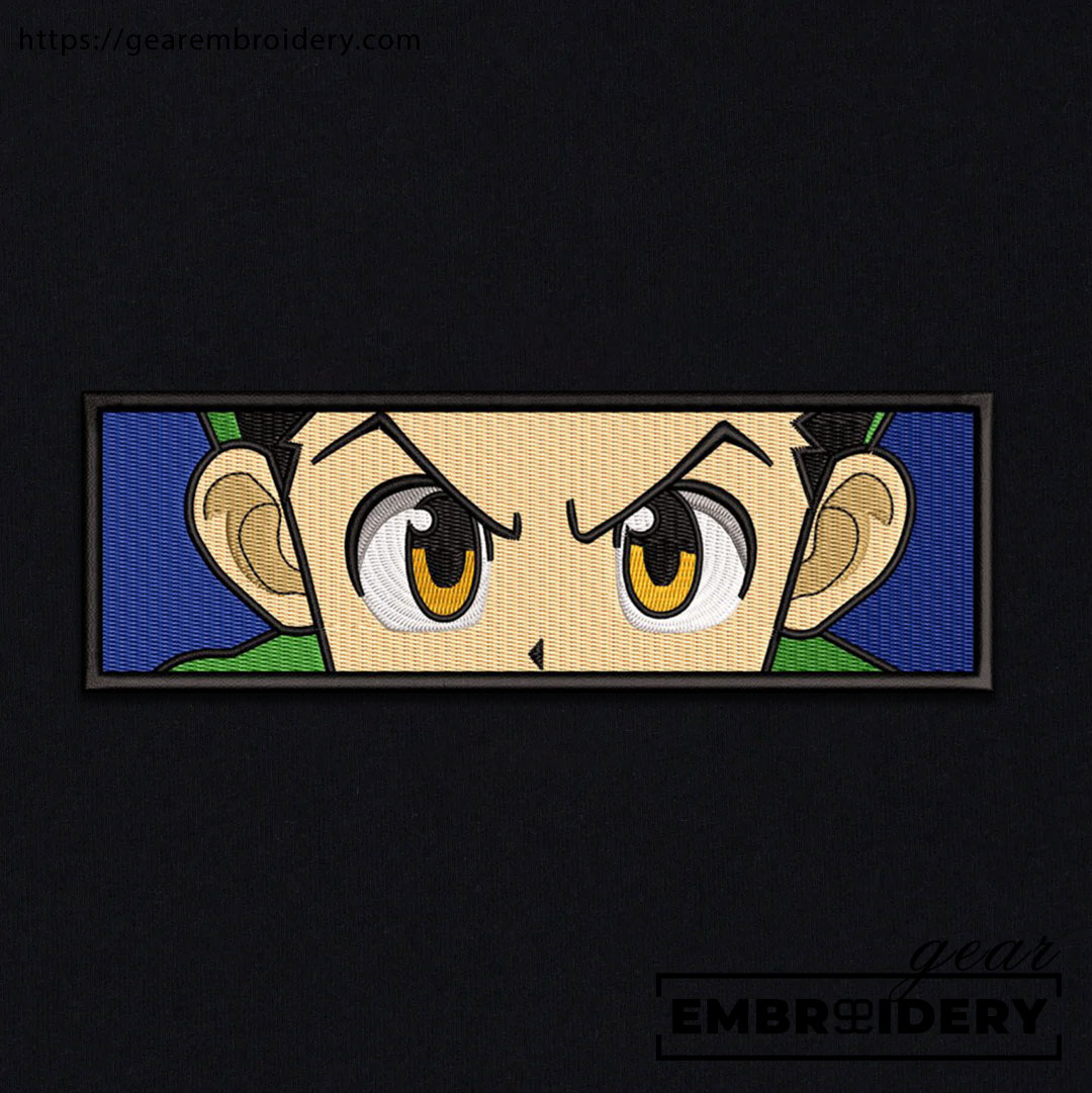 Gon eyes Hunter x Hunter Anime Embroidered Design Personalized Embroidered T Shirt Sweatshirt Hoodie Clothing HXH011