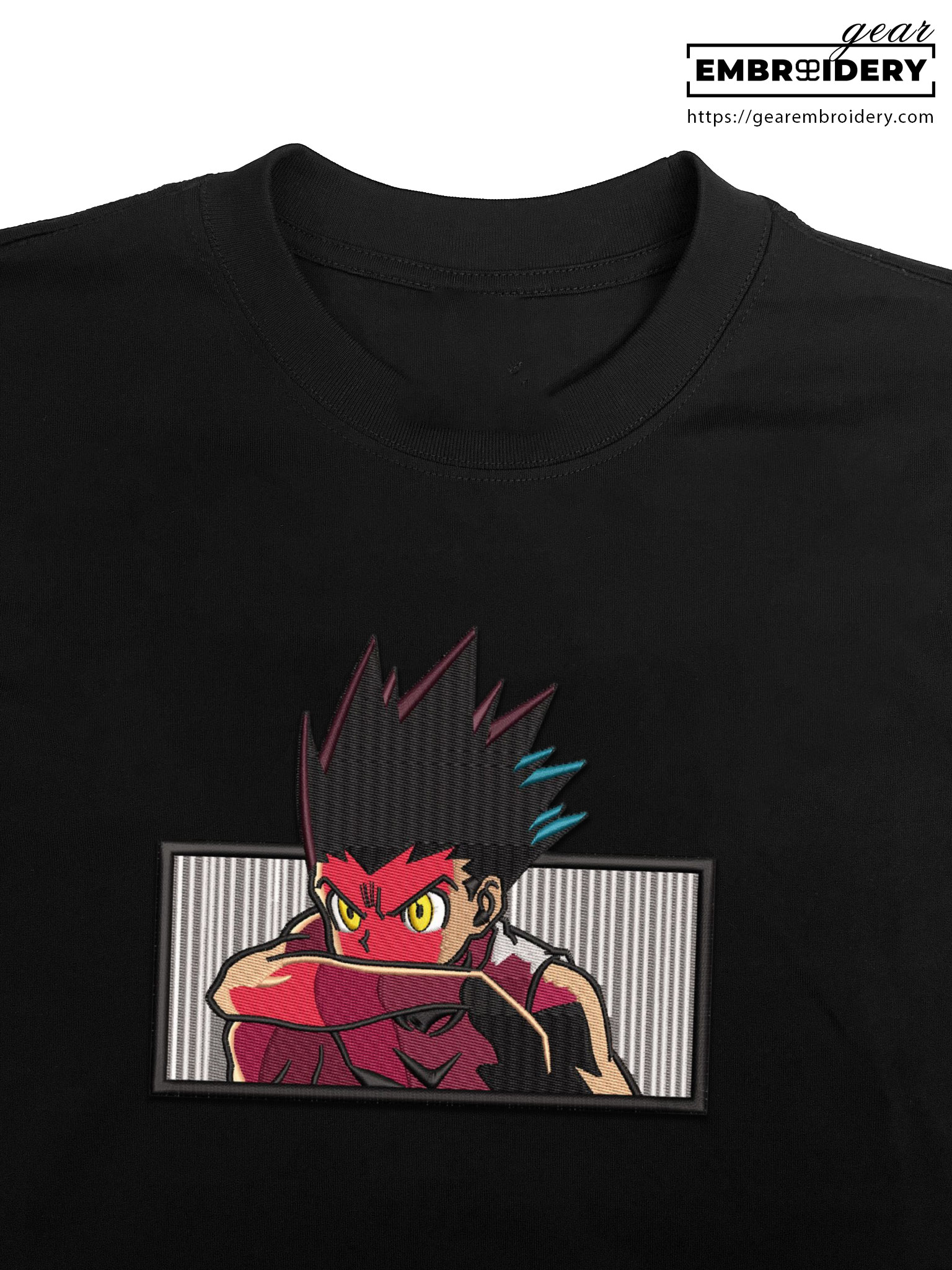 Gon freecss Hunter x Hunter Anime Embroidered Design Personalized Embroidered T Shirt Sweatshirt Hoodie Clothing HXH013