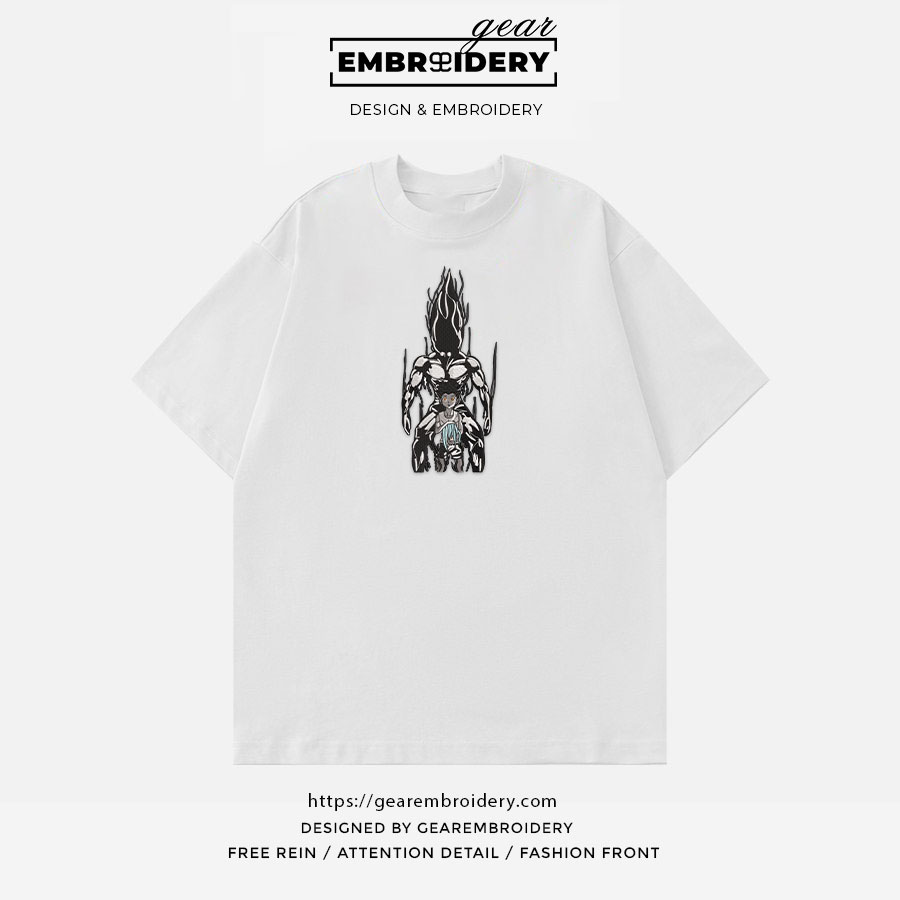 Gon rage Hunter x Hunter Anime Embroidered Design Personalized Embroidered T Shirt Sweatshirt Hoodie Clothing HXH015