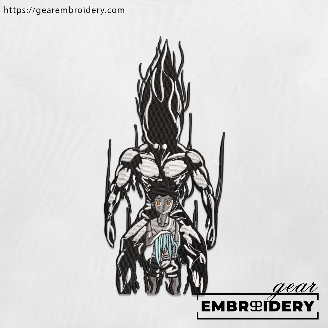 Gon rage Hunter x Hunter Anime Embroidered Design Personalized Embroidered T Shirt Sweatshirt Hoodie Clothing HXH015