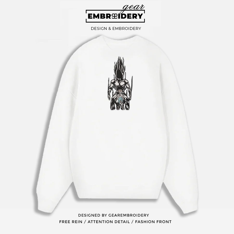 Gon rage Hunter x Hunter Anime Embroidered Design Personalized Embroidered T Shirt Sweatshirt Hoodie Clothing HXH015