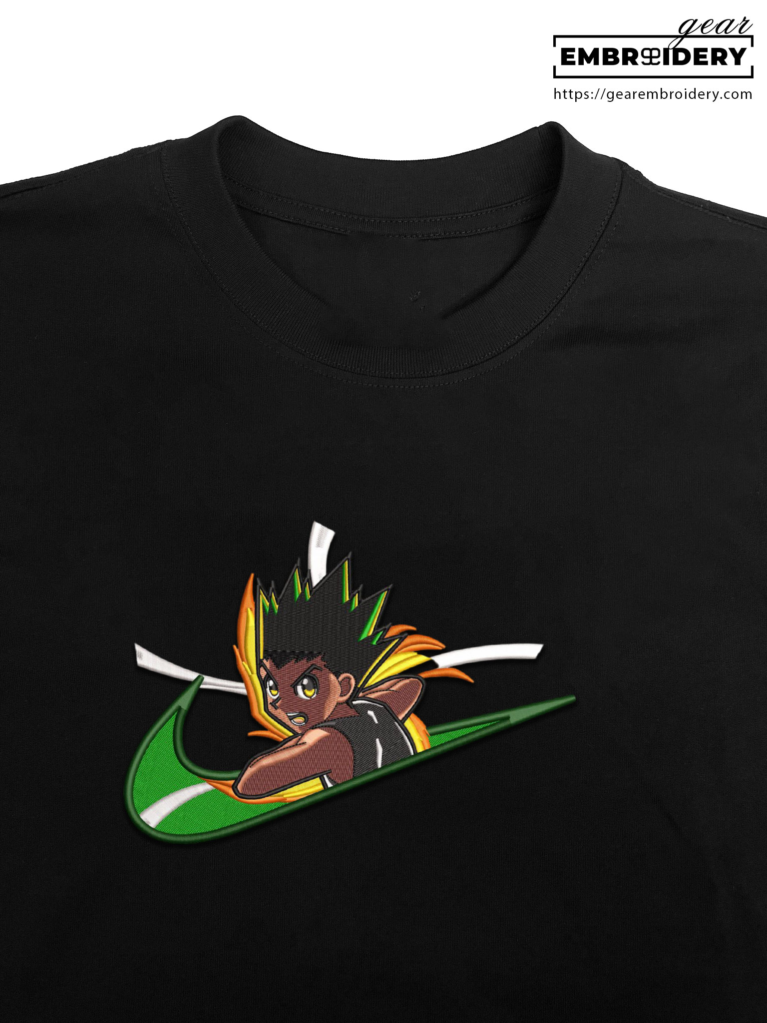 Gon swoosh Hunter x Hunter Nike Anime Embroidered Design Personalized Embroidered T Shirt Sweatshirt Hoodie Clothing HXH016