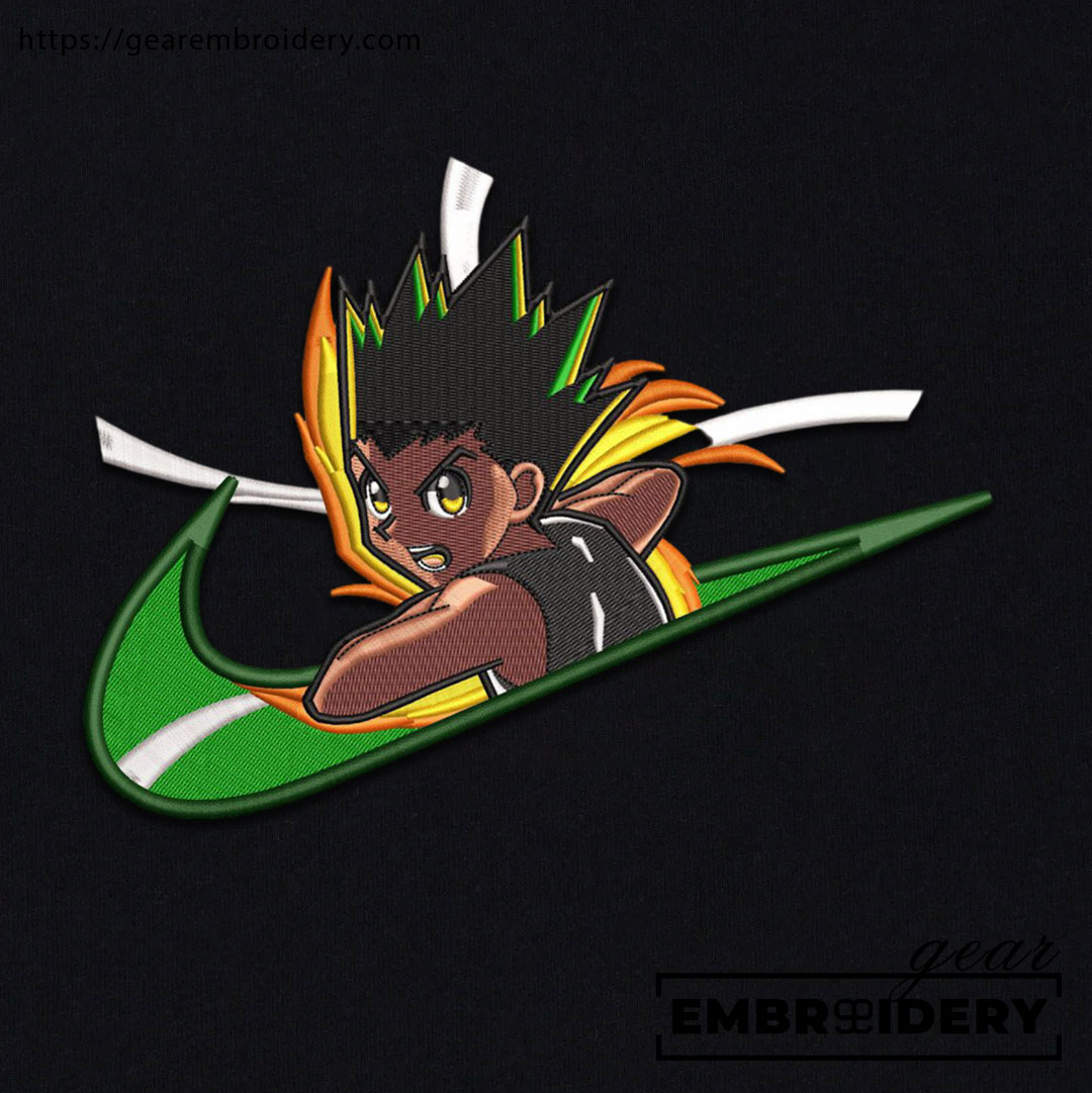 Gon swoosh Hunter x Hunter Nike Anime Embroidered Design Personalized Embroidered T Shirt Sweatshirt Hoodie Clothing HXH016