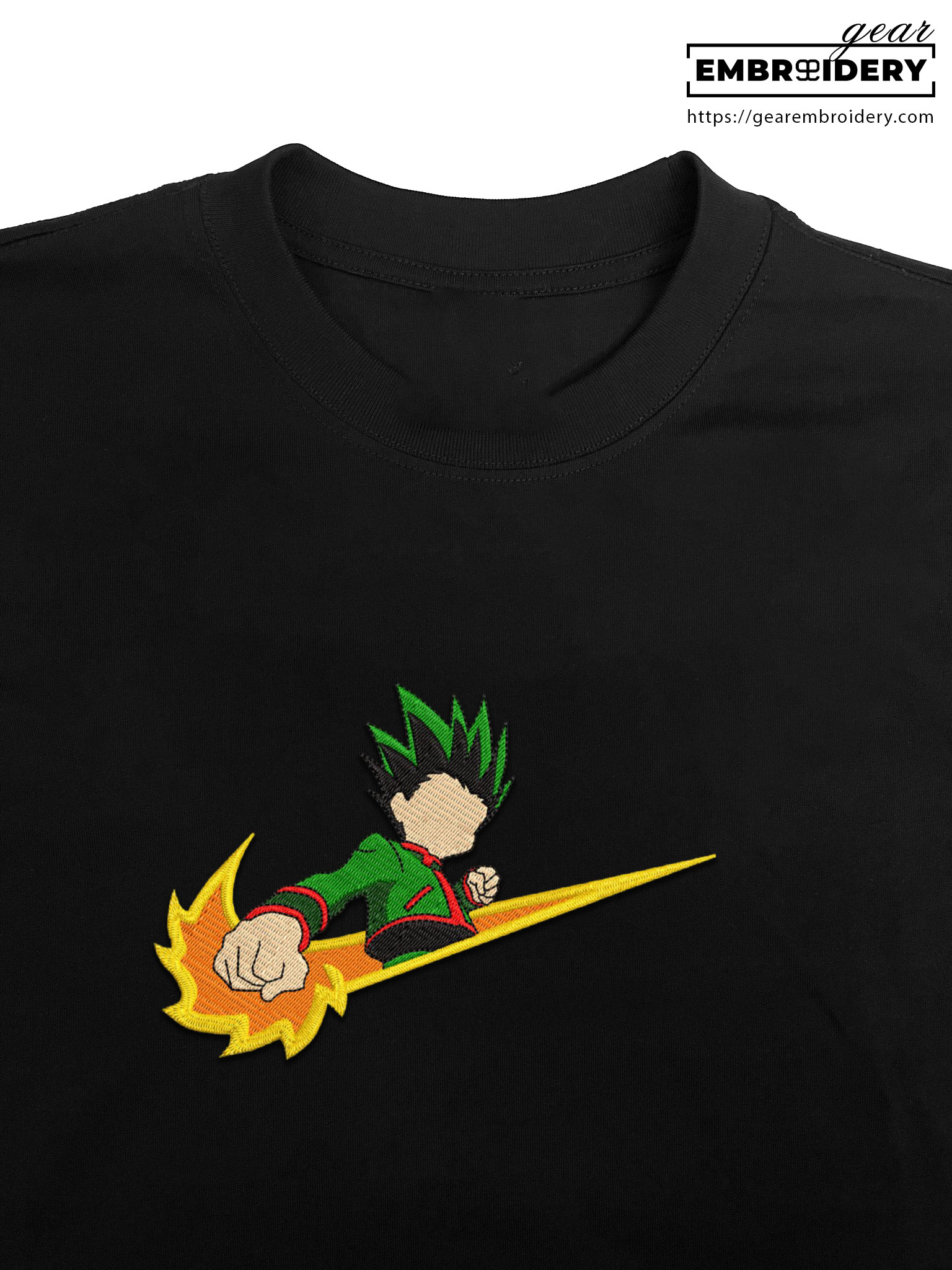 Gon swoosh Hunter x Hunter Nike Anime Embroidered Design Personalized Embroidered T Shirt Sweatshirt Hoodie Clothing HXH017
