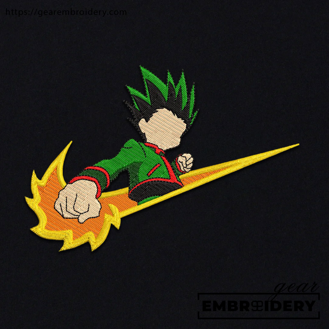 Gon swoosh Hunter x Hunter Nike Anime Embroidered Design Personalized Embroidered T Shirt Sweatshirt Hoodie Clothing HXH017