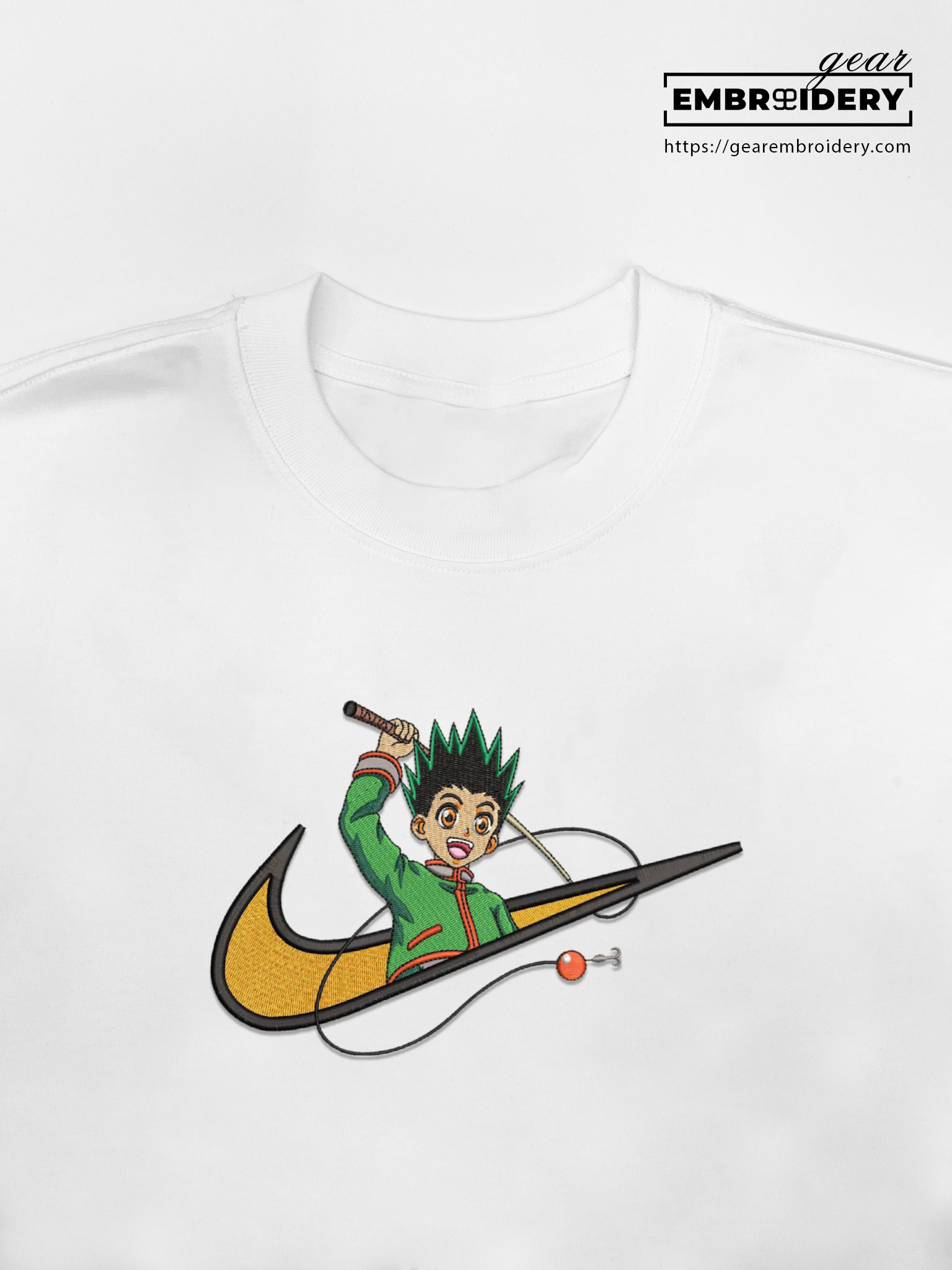 Gon swoosh Hunter x Hunter Nike Anime Embroidered Design Personalized Embroidered T Shirt Sweatshirt Hoodie Clothing HXH018