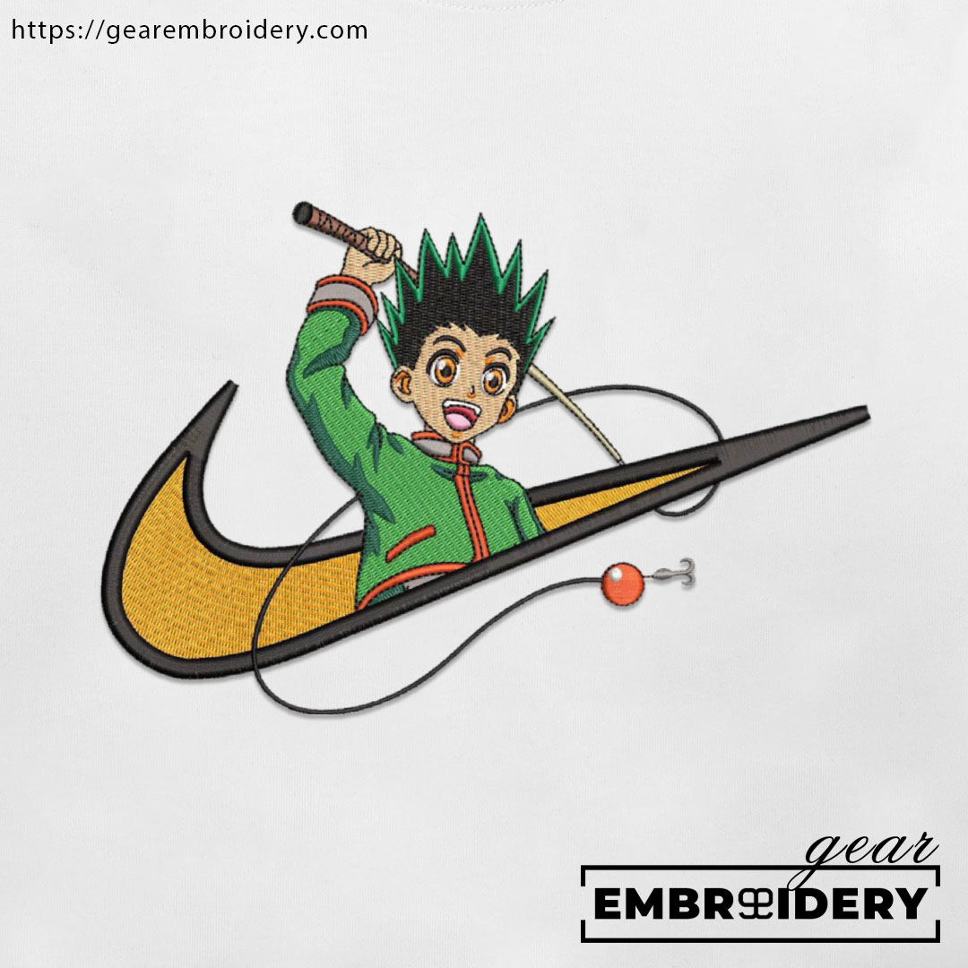 Gon swoosh Hunter x Hunter Nike Anime Embroidered Design Personalized Embroidered T Shirt Sweatshirt Hoodie Clothing HXH018