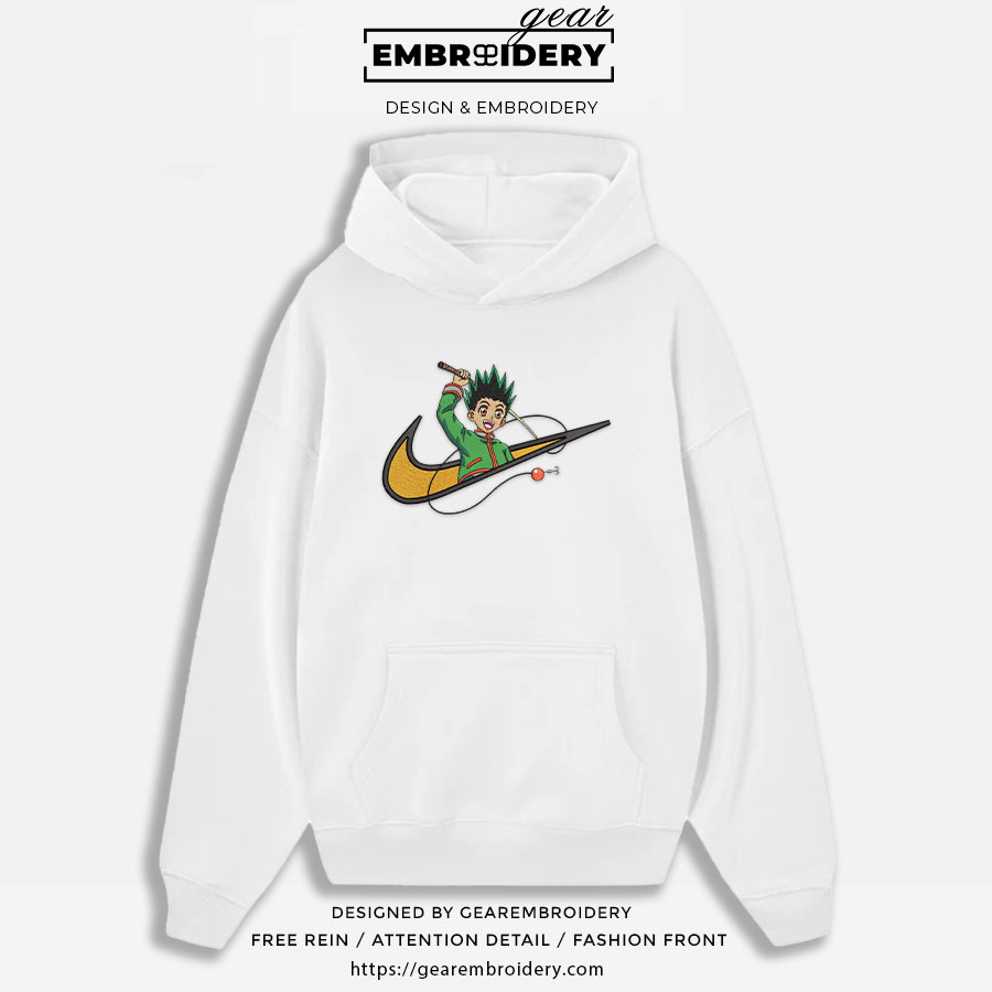 Gon swoosh Hunter x Hunter Nike Anime Embroidered Design Personalized Embroidered T Shirt Sweatshirt Hoodie Clothing HXH018