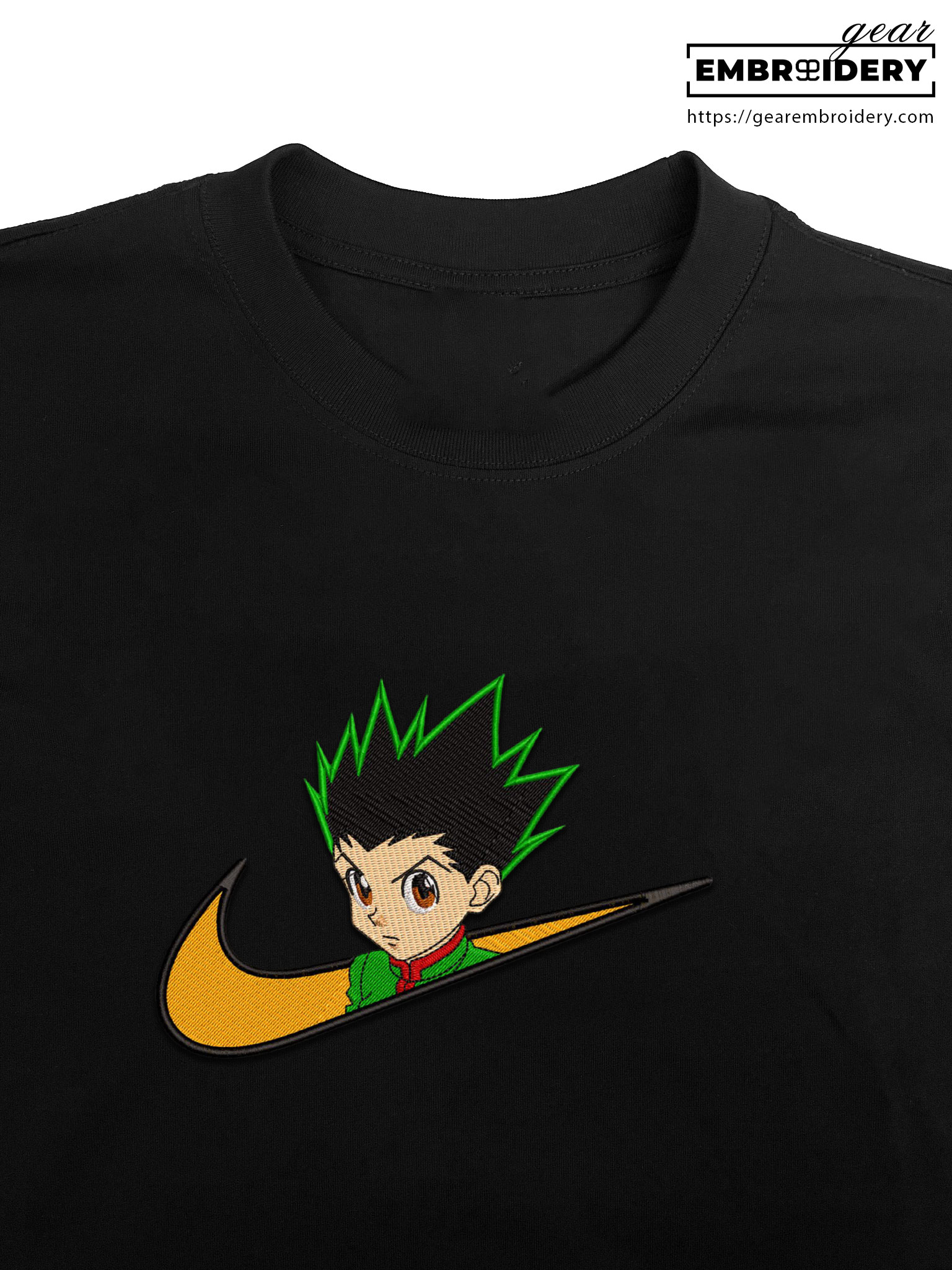 Gon swoosh Hunter x Hunter Nike Anime Embroidered Design Personalized Embroidered T Shirt Sweatshirt Hoodie Clothing HXH019