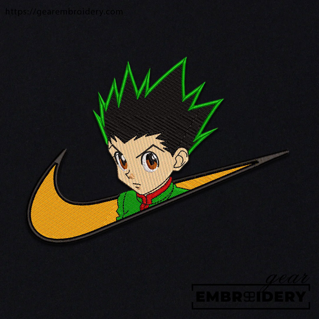 Gon swoosh Hunter x Hunter Nike Anime Embroidered Design Personalized Embroidered T Shirt Sweatshirt Hoodie Clothing HXH019