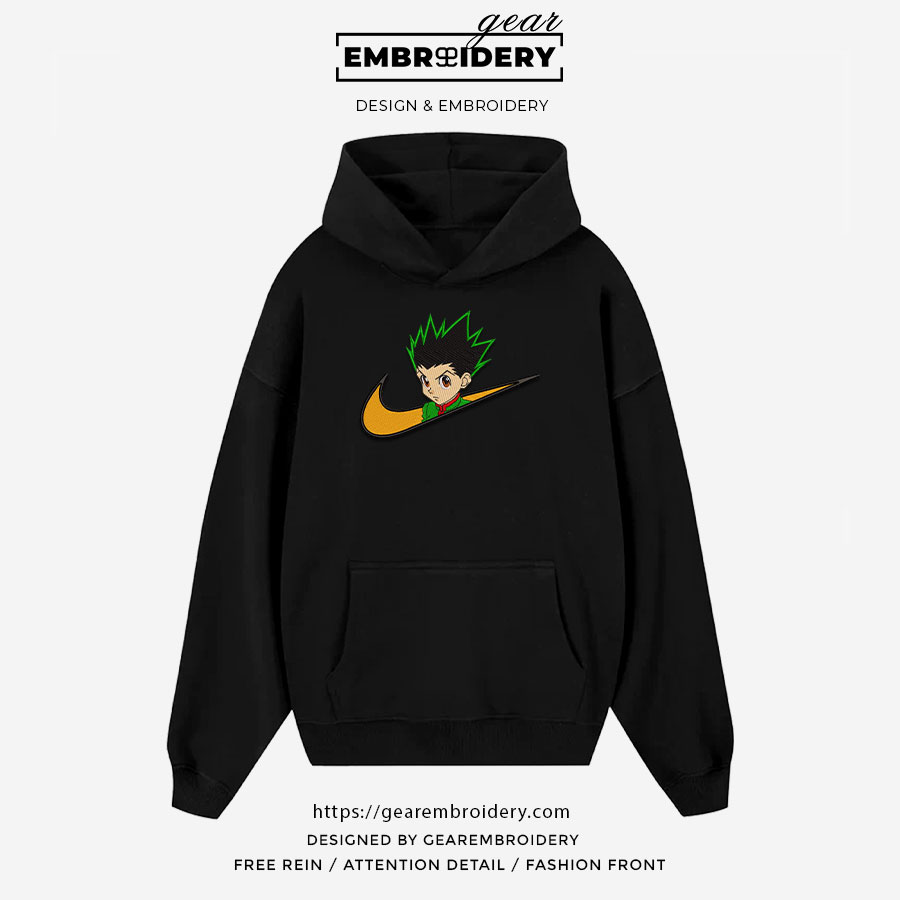 Gon swoosh Hunter x Hunter Nike Anime Embroidered Design Personalized Embroidered T Shirt Sweatshirt Hoodie Clothing HXH019