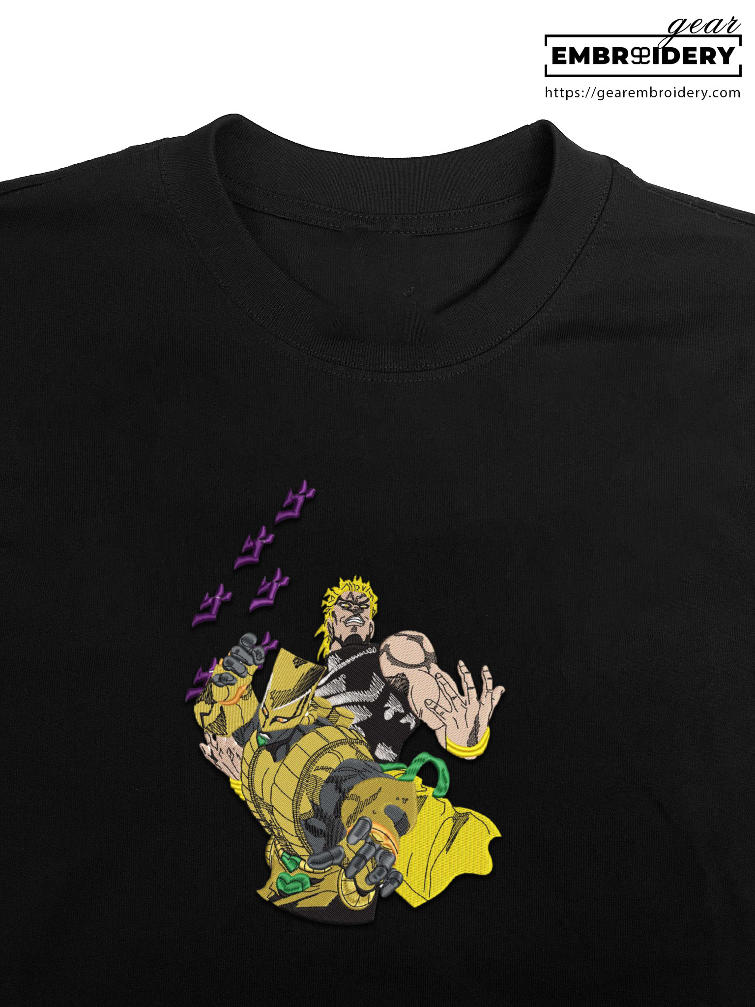 Dio brando JoJo's Bizarre Adventure Embroidered Design Personalized Embroidered T Shirt Sweatshirt Hoodie Clothing JJBA003