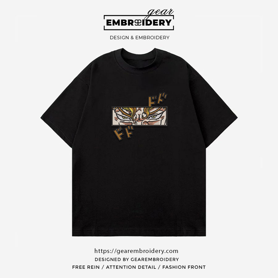 Dio eyes JoJo's Bizarre Adventure Embroidered Design Personalized Embroidered T Shirt Sweatshirt Hoodie Clothing JJBA004