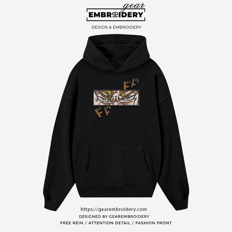 Dio eyes JoJo's Bizarre Adventure Embroidered Design Personalized Embroidered T Shirt Sweatshirt Hoodie Clothing JJBA004