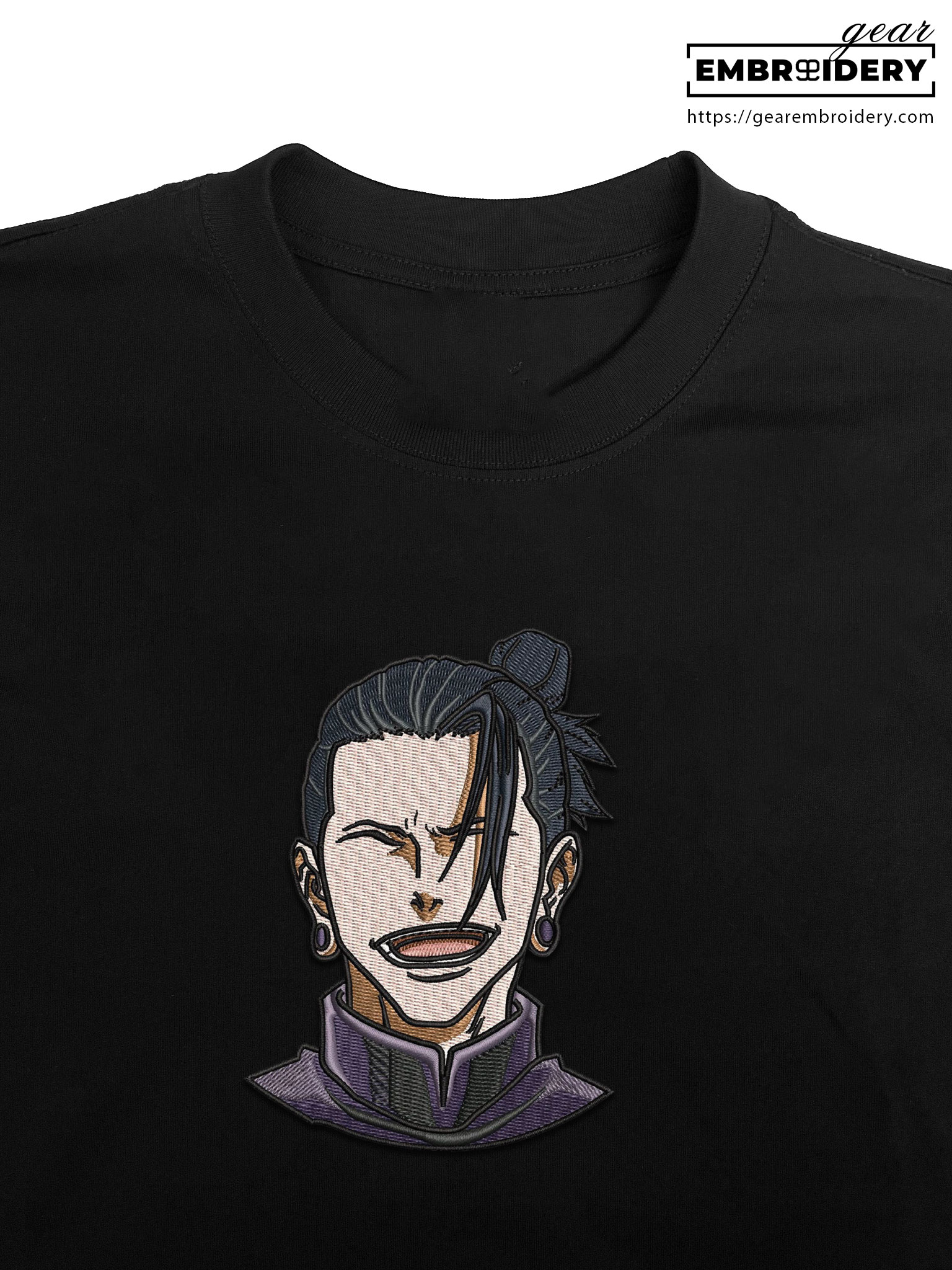 Geto suguru Jujutsu Kaisen Anime Embroidered Design Personalized Embroidered T Shirt Sweatshir JK005