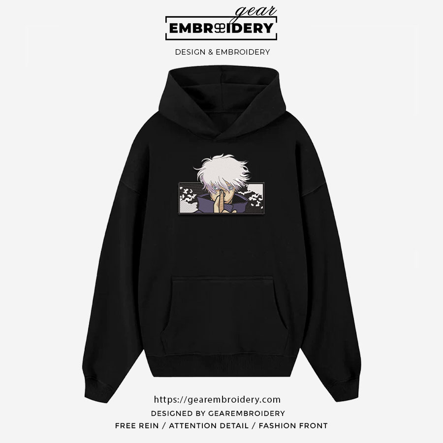 Gojo domain Jujutsu Kaisen Anime Embroidered Design Personalized Embroidered T Shirt Sweatshirt Hoodie Clothing JK007