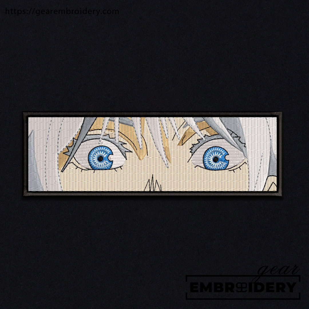 Gojo eyes Jujutsu Kaisen Anime Embroidered Design Personalized Embroidered T Shirt Sweatshirt Hoodie Clothing JK012