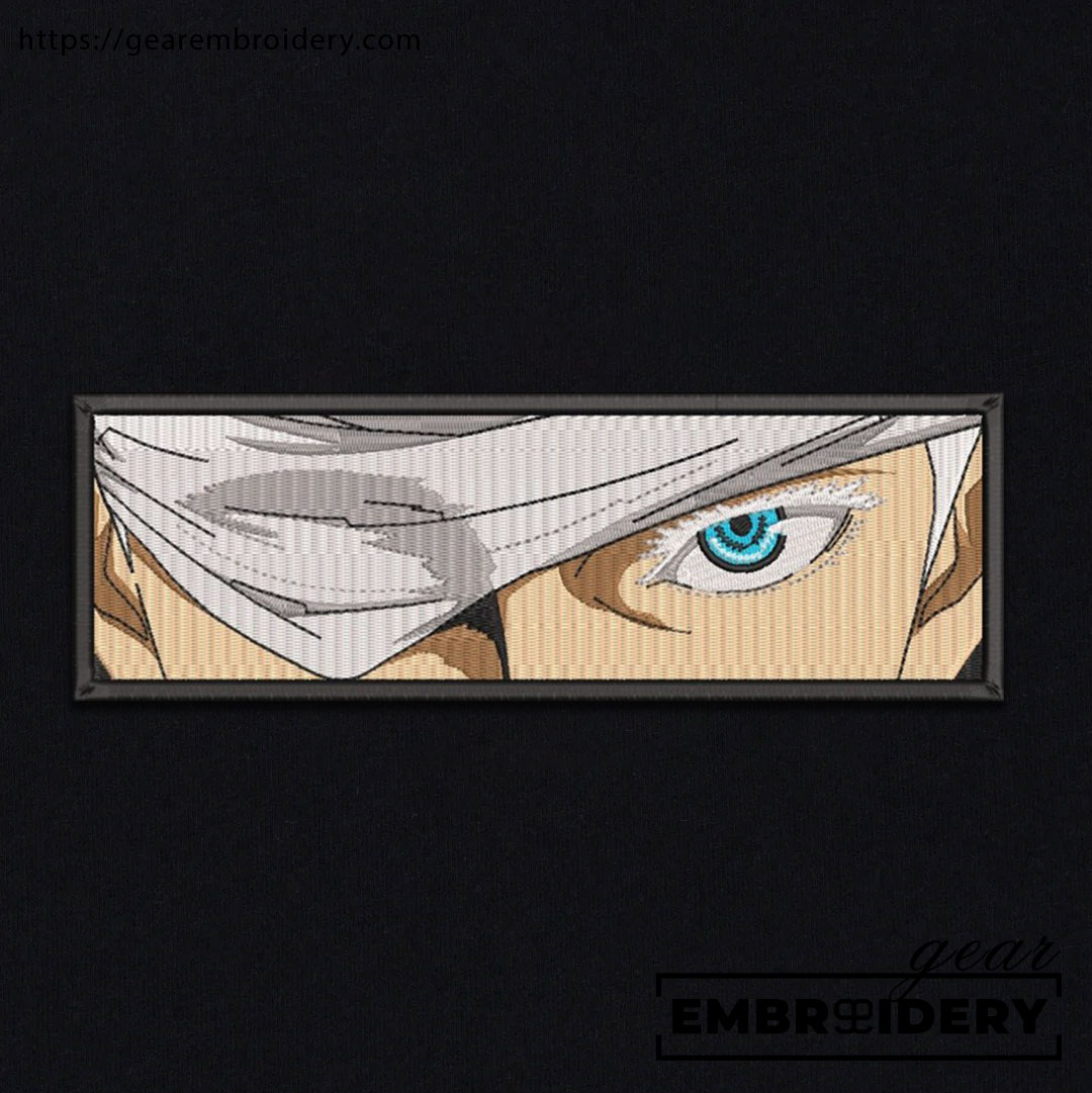 Gojo eyes Jujutsu Kaisen Anime Embroidered Design Personalized Embroidered T Shirt Sweatshirt Hoodie Clothing JK013