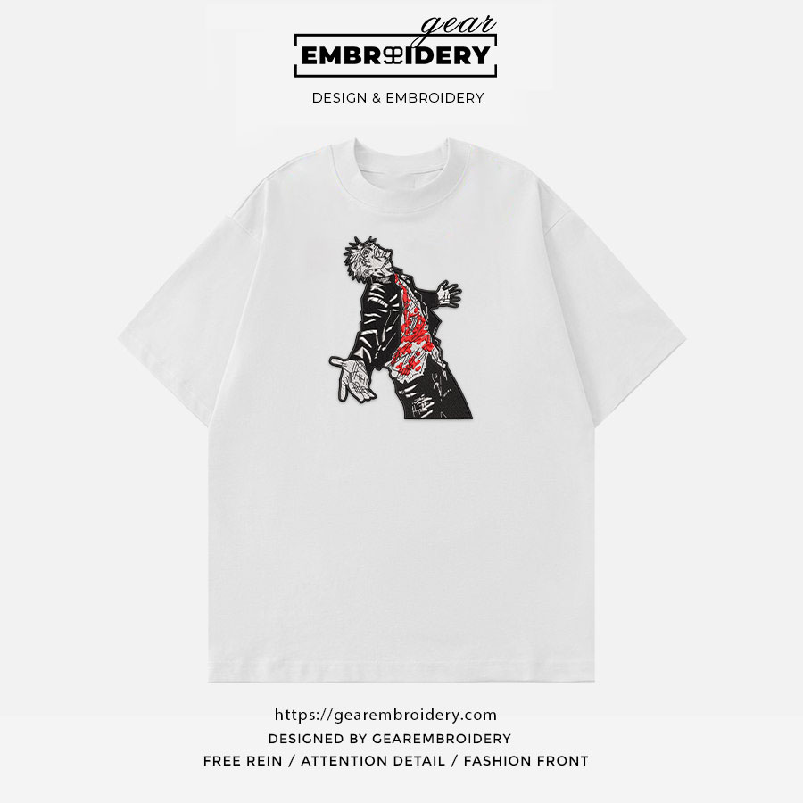 Gojo honoured one Jujutsu Kaisen Anime Embroidered Design Personalized Embroidered T Shirt Sweatshirt Hoodie Clothing JK021