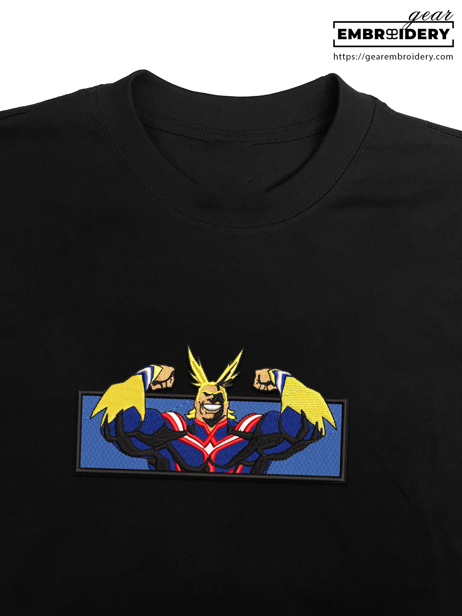 All might My Hero Academia Anime Embroidered Design Personalized Embroidered T Shirt Sweatshirt Hoodie Clothing MHA003