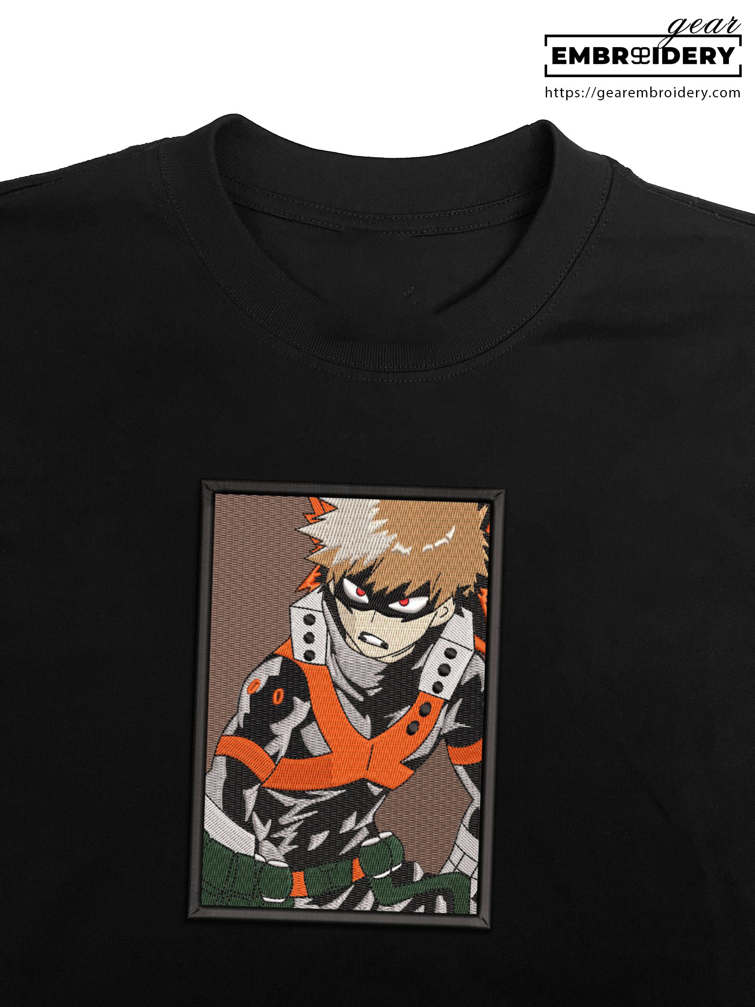 Bakugo My Hero Academia Anime Embroidered Design Personalized Embroidered T Shirt Sweatshirt Hoodie Clothing MHA007