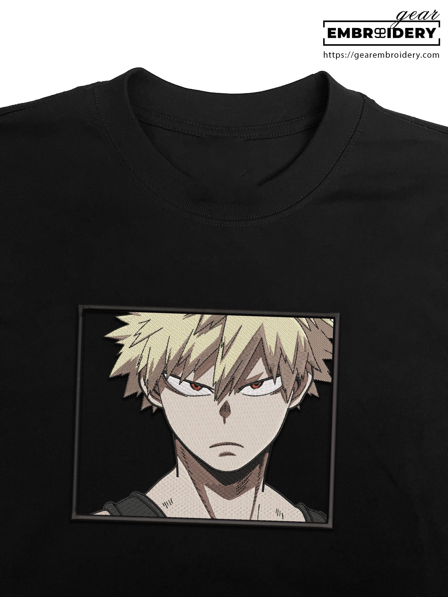 Bakugo My Hero Academia Anime Embroidered Design Personalized Embroidered T Shirt Sweatshirt Hoodie Clothing MHA008