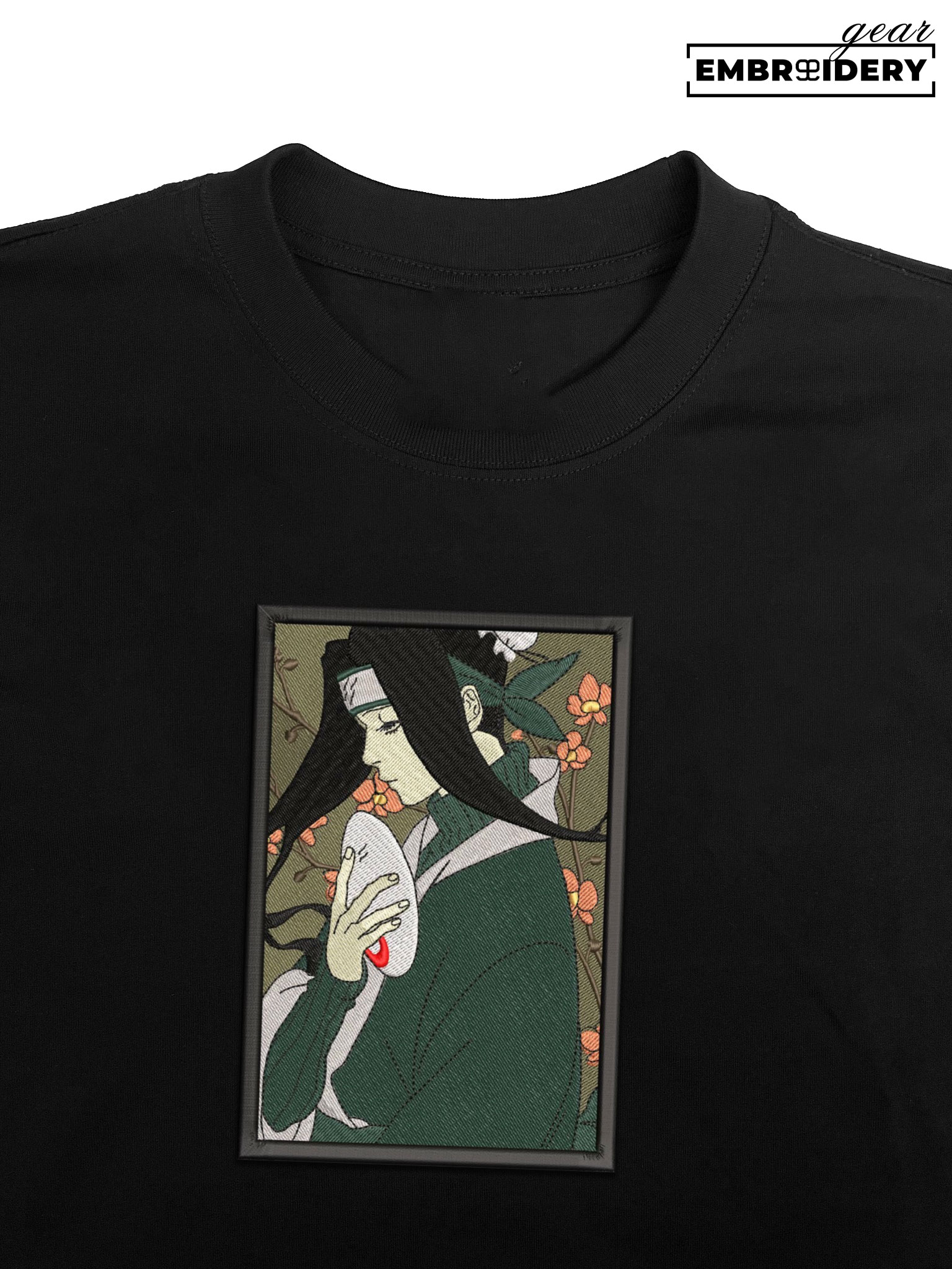 Haku Naruto Anime Embroidered Design Personalized Embroidered T Shirt Sweatshirt Hoodie Clothing NRT017