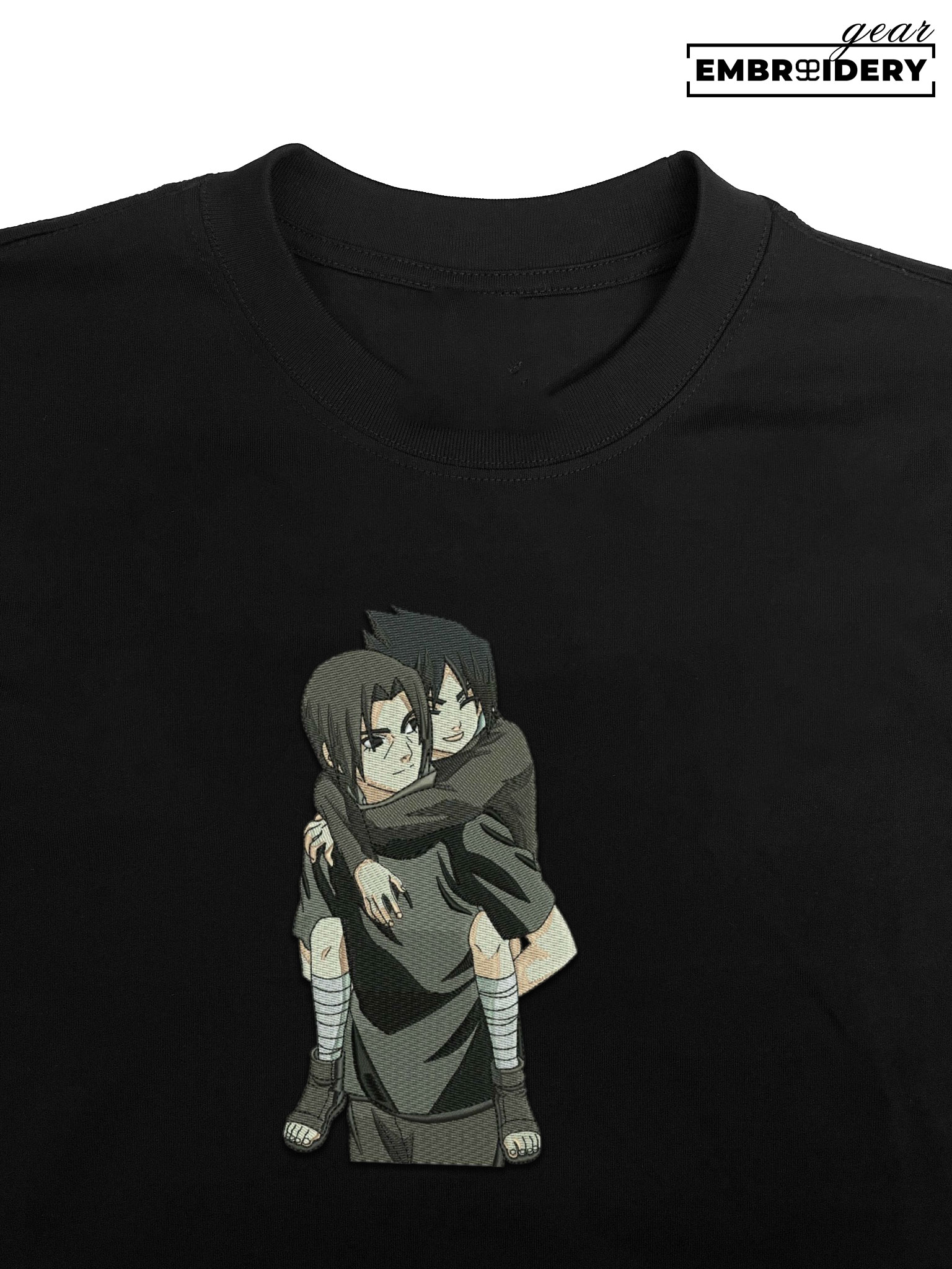 Itachi sasuke Naruto Anime Embroidered Design Personalized Embroidered T Shirt Sweatshirt Hoodie Clothing NRT037