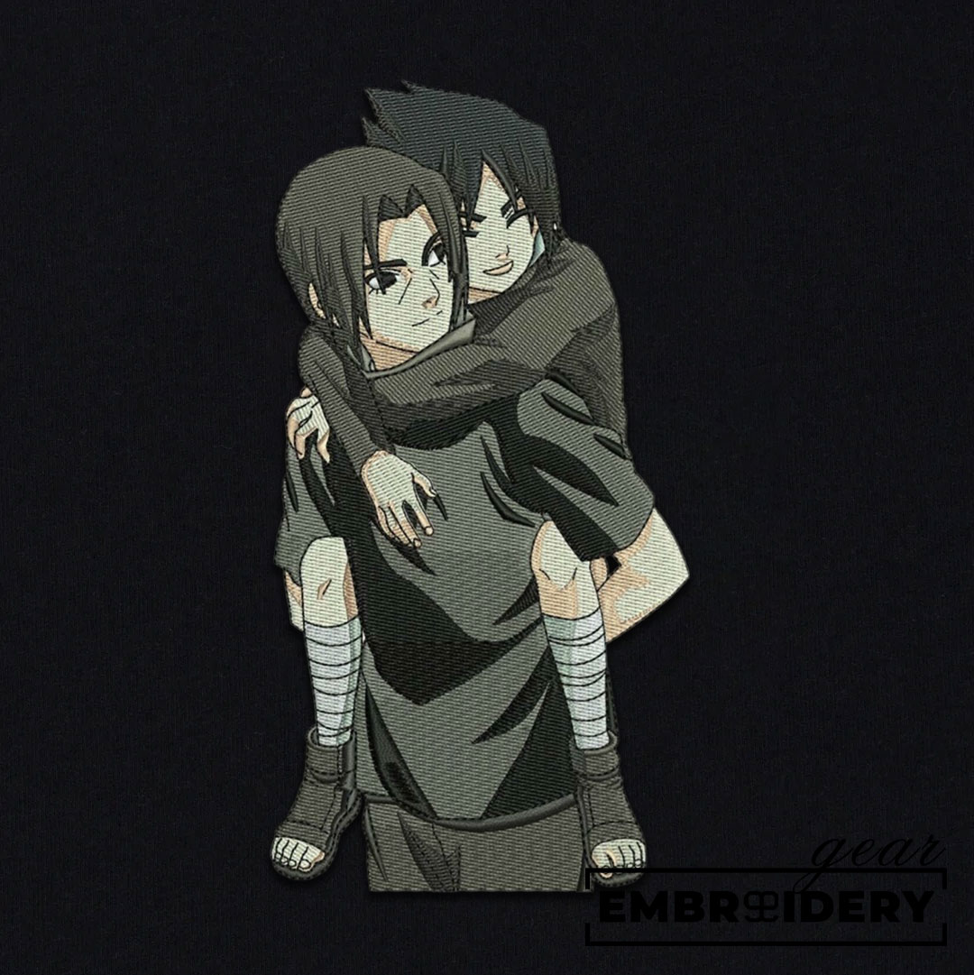 Itachi sasuke Naruto Anime Embroidered Design Personalized Embroidered T Shirt Sweatshirt Hoodie Clothing NRT037