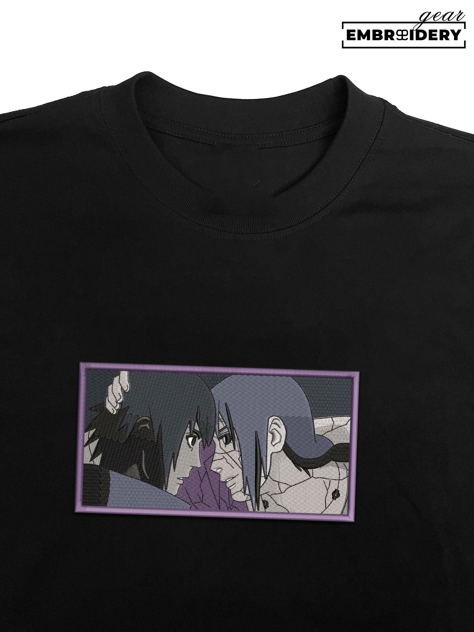 Itachi sasuke Naruto Anime Embroidered Design Personalized Embroidered T Shirt Sweatshirt Hoodie Clothing NRT038