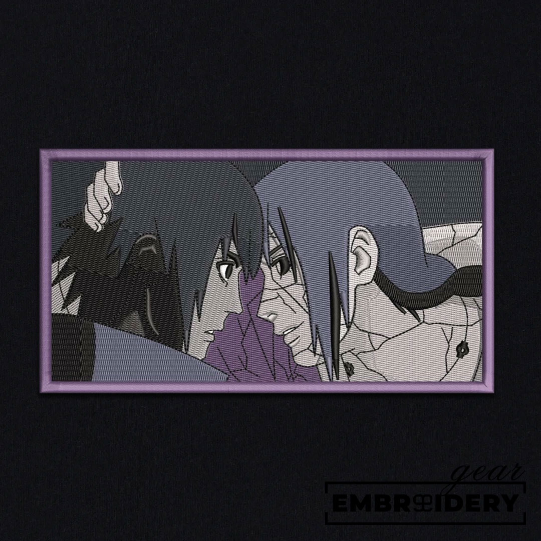 Itachi sasuke Naruto Anime Embroidered Design Personalized Embroidered T Shirt Sweatshirt Hoodie Clothing NRT038