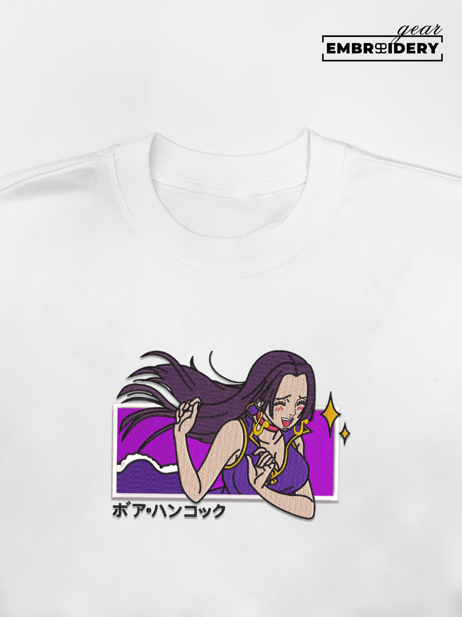 Boa hancock One Piece Embroidered Design Personalized Embroidered T Shirt Sweatshirt Hoodie Clothing OP0019