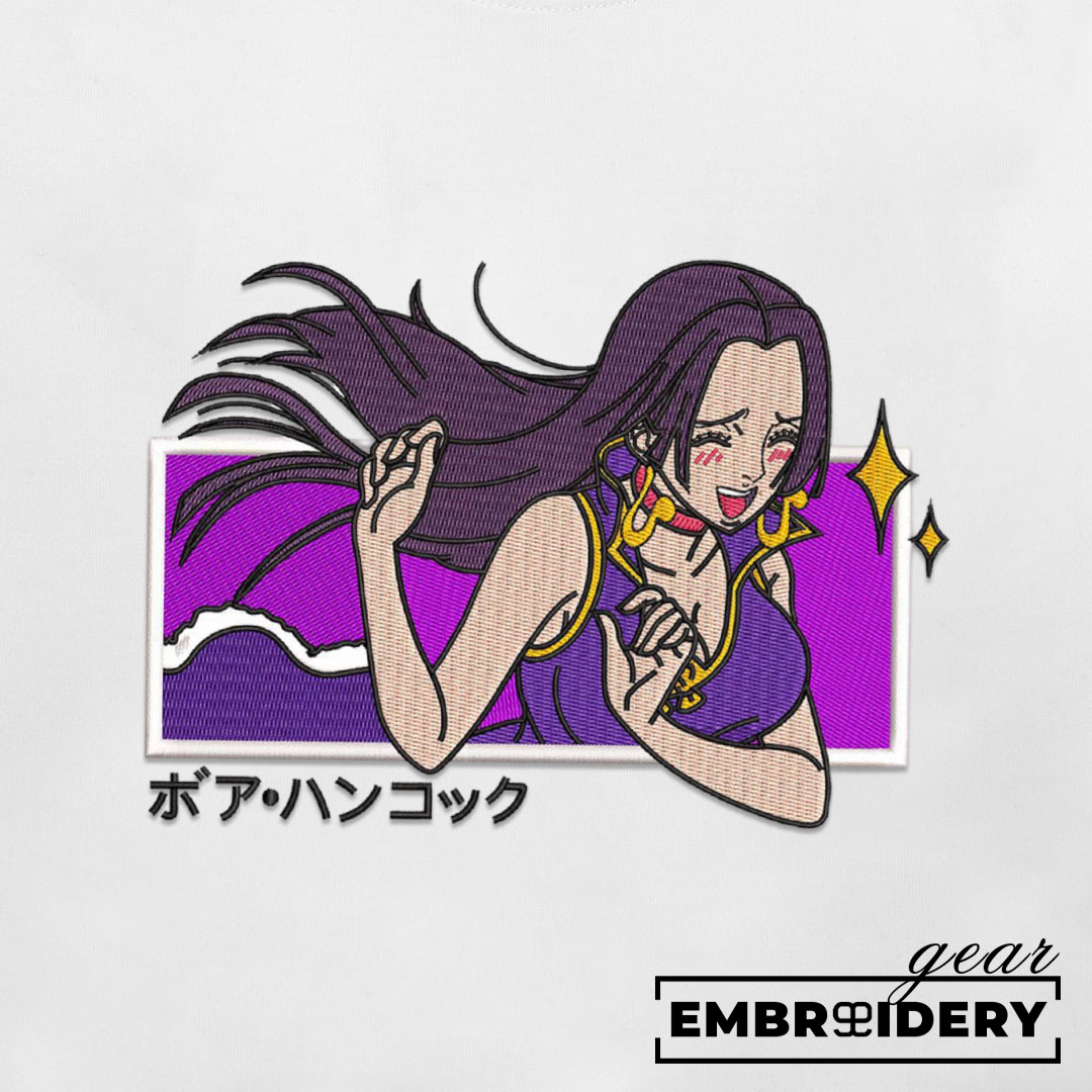 Boa hancock One Piece Embroidered Design Personalized Embroidered T Shirt Sweatshirt Hoodie Clothing OP0019