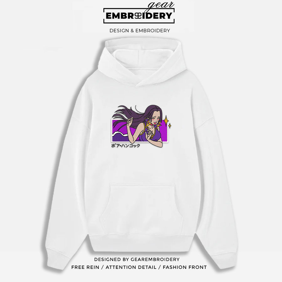 Boa hancock One Piece Embroidered Design Personalized Embroidered T Shirt Sweatshirt Hoodie Clothing OP0019